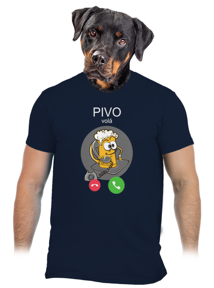 Pivo volá pánské tričko Navy