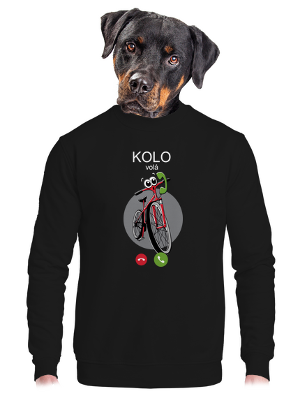 Kolo volá unisex mikina bez kapuce Black