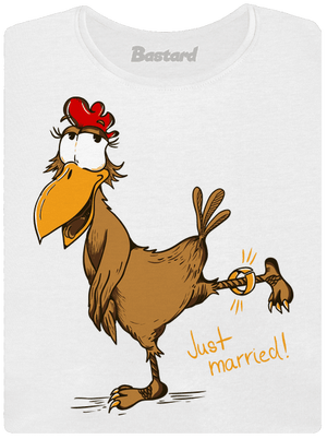 Novomanželé dámské tričko s lemem White