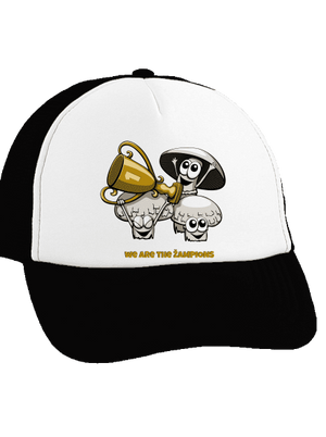 Žampioni kšiltovka truckerka Black cap