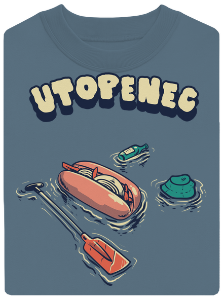 Utopenec unisex mikina bez kapuce Nordic Blue