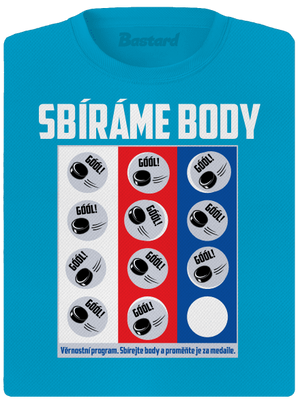 Sbíráme body - hokej dámské sportovní tričko Blue Atol