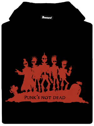 Punks Not Dead pánská mikina klokanka Black