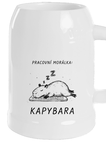 Pracovní morálka půllitr White