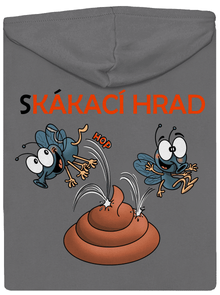 Skákací hrad dámská mikina na zip Steel Gray