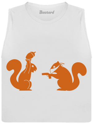 Veverky dámské tílko volné White