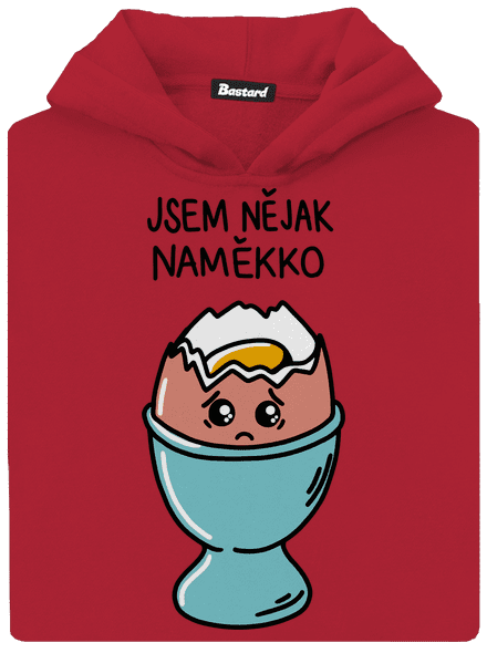 Naměkko dětská mikina klokanka Fire Red