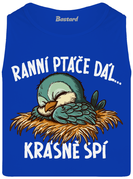 Ranní ptáče spí pánské tílko Royal Blue