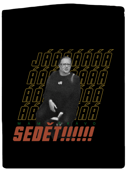 B18: Mám právo sedět pánská mikina na zip Black