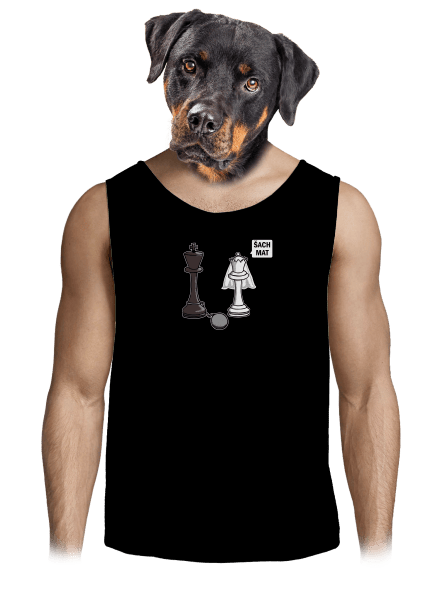 Šach mat pánské tílko Black