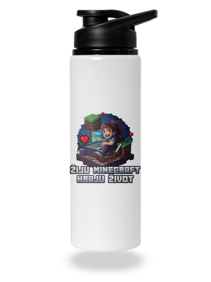 Žiju Minecraft lahev na vodu White