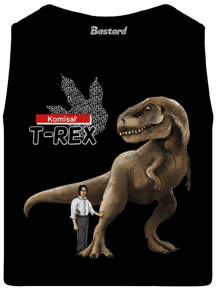Komisař T-Rex pánské tílko Black