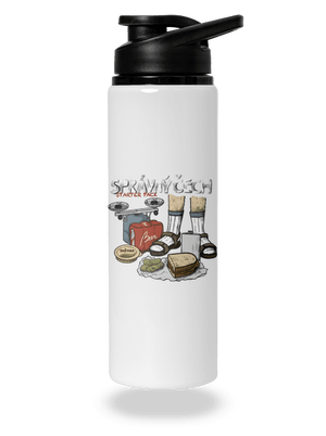 Správný Čech lahev na vodu White