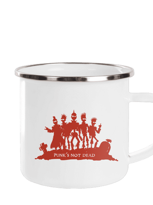 Punks Not Dead plecháček White