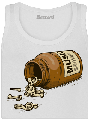 Music Pills dámské tílko klasické White