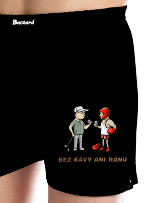 Bez kávy ani ránu pánské trenky Black