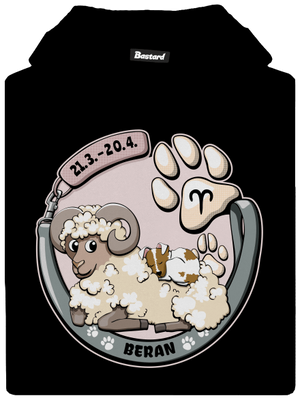 Psí horoskop: Beran dětská mikina klokanka Black