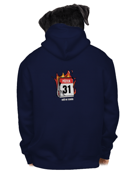 Hoří mi termín pánská mikina na zip Navy