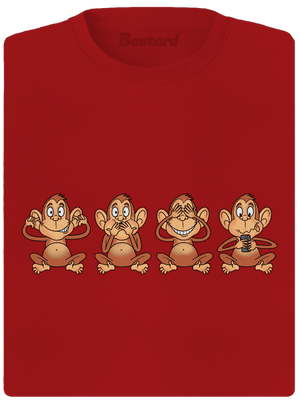 Opička s mobilem dámské sportovní tričko Red Mal