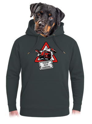 Řidič kamionu unisex mikina premium Charcoal