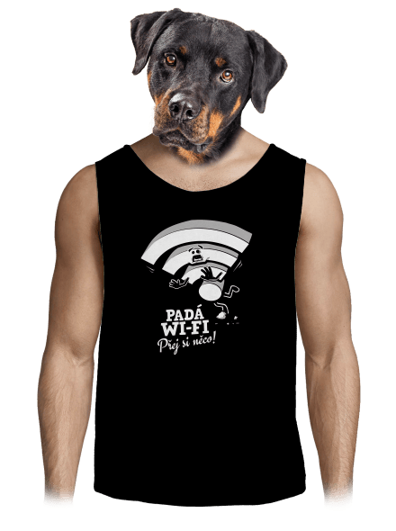 Padá wi-fi pánské tílko Black