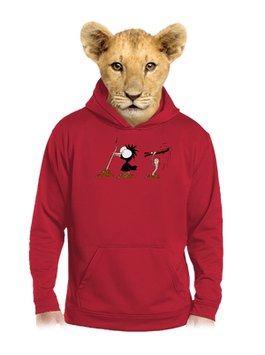 Nesprávný konec dětská mikina klokanka Fire Red