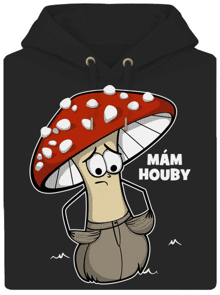Mám houby unisex mikina premium Dark Black
