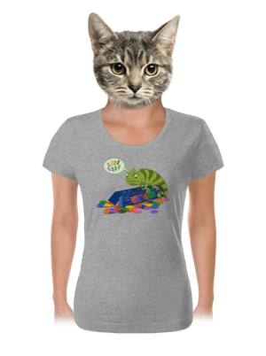 Zmatený chameleon dámské tričko Dark Gray Melange