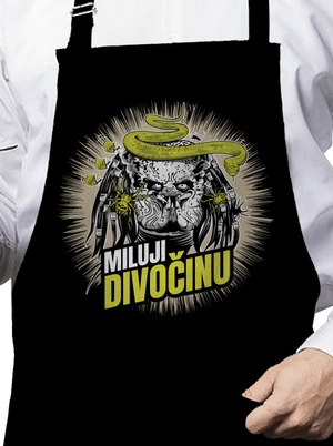 Miluji divočinu zástěra Black