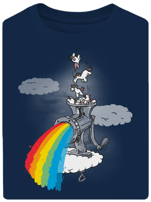 Jak vzniká duha unisex tričko oversized Midnight Blue