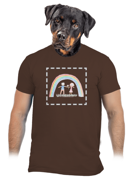 Dětské kresby - nahraj vlastní pánské tričko Brown