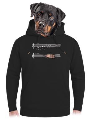 A - moll unisex mikina premium Dark Black