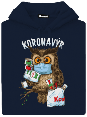 Koronavýr pánská mikina klokanka Navy