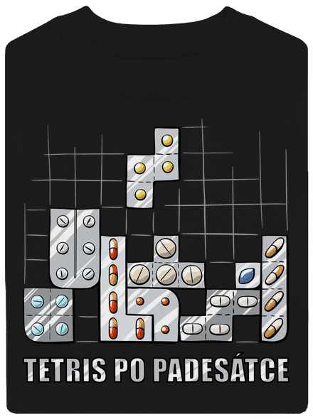 Tetris unisex mikina bez kapuce Black