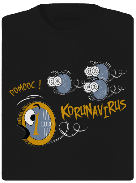 Korunavirus na útěku dámské sportovní tričko Black