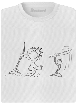 Omalovánka: Nesprávný konec dámské sportovní tričko White