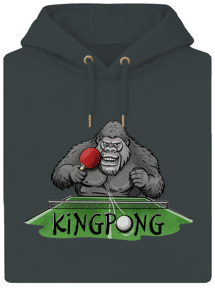 King pong unisex mikina premium Charcoal