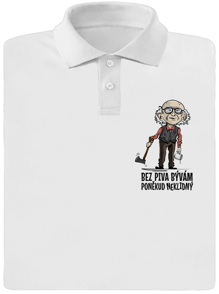 Neklidný bez piva pánská polokošile White