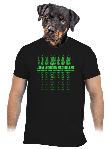 Jednička mezi nulami pánské tričko Black