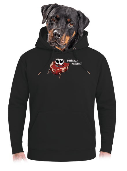 Chceš naklepat? unisex mikina premium Dark Black