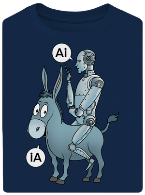 Osel a AI unisex tričko oversized Midnight Blue