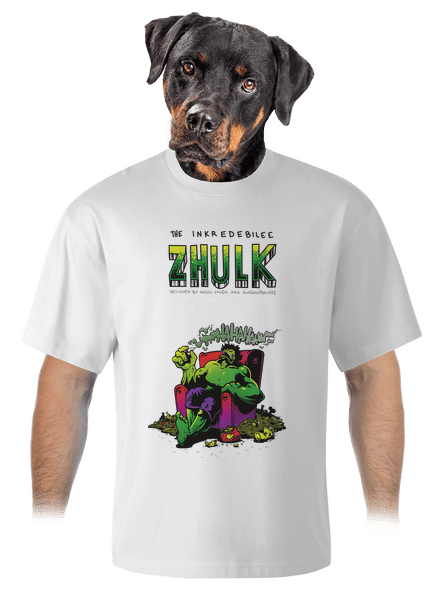 Zhulk  unisex tričko oversized White