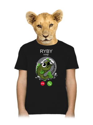 Ryby volají dětské tričko Black
