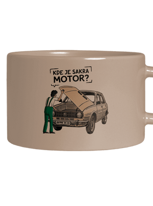 Kde je motor? hrnek makronka Brown Macaron
