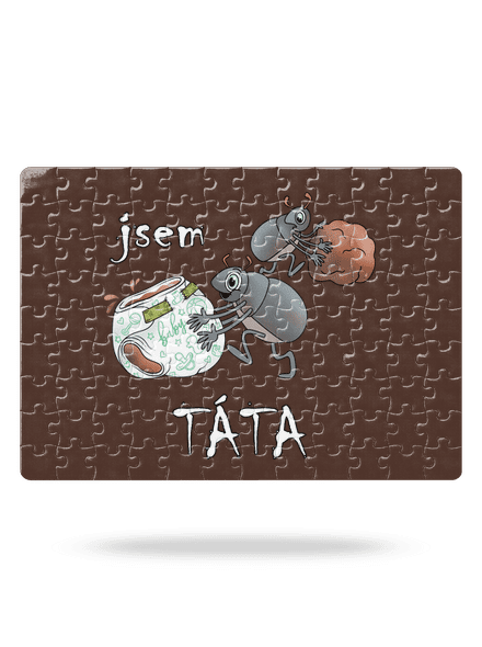 Jsem táta a máma puzzle White