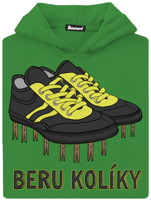 Beru kolíky dětská mikina klokanka Kelly Green AWD