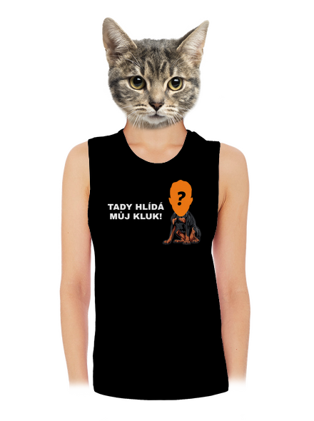 Tady hlídám já dámské tílko volné Black