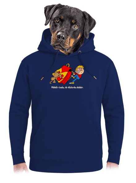 Školák unisex mikina premium Navy