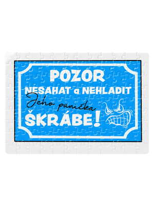Pozor, nesahat puzzle White