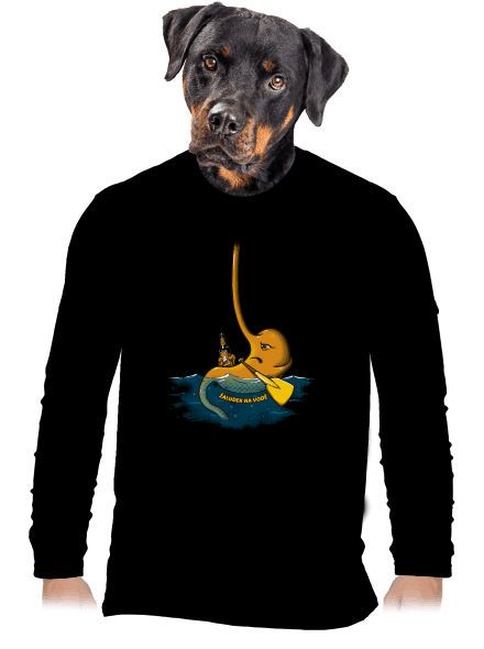 Žaludek na vodě pánské dlouhý rukáv Black